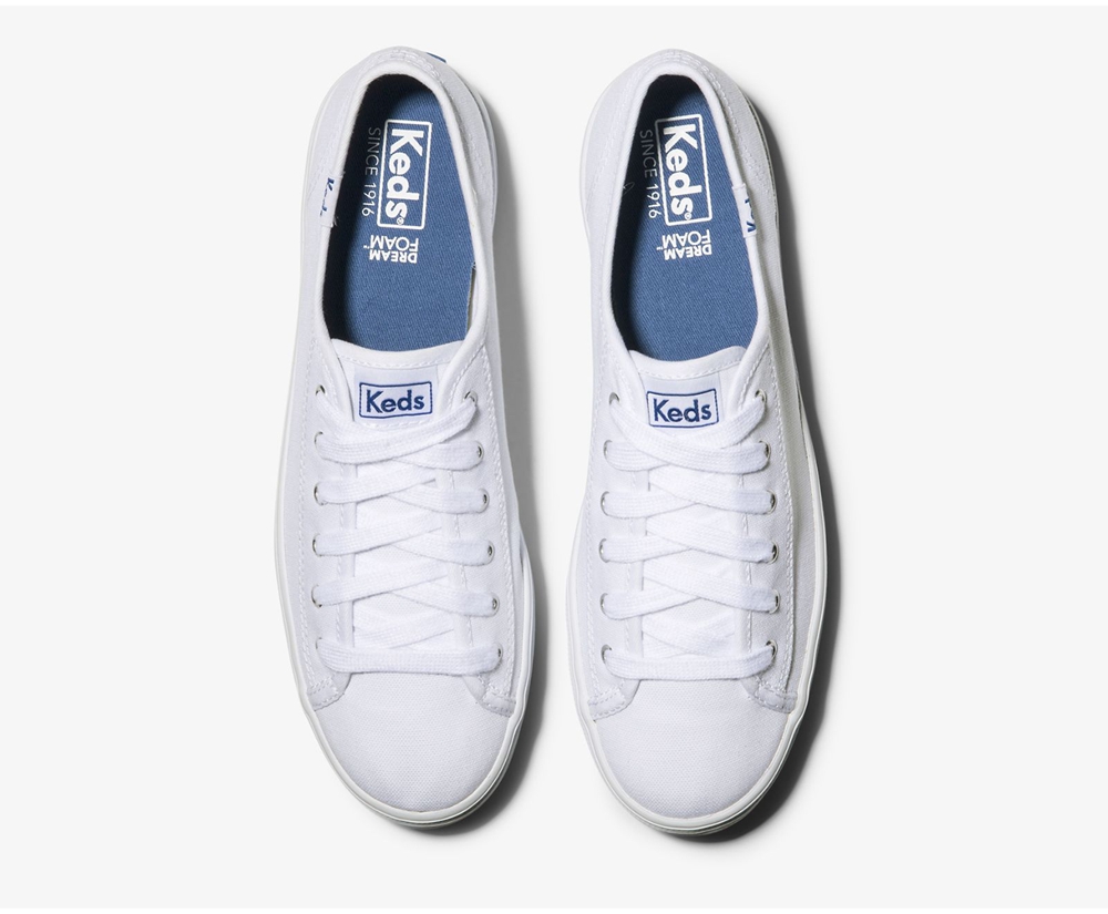 Zapatillas Keds Mujer Blancas - Triple Kick - 987-VMJYGU